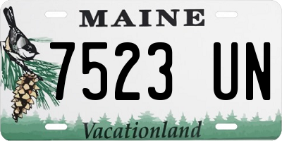 ME license plate 7523UN