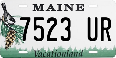 ME license plate 7523UR