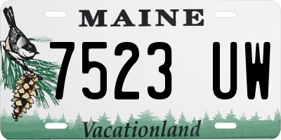 ME license plate 7523UW