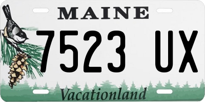 ME license plate 7523UX