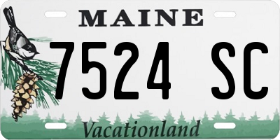 ME license plate 7524SC