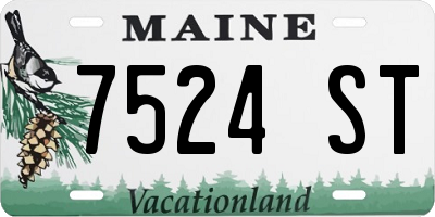 ME license plate 7524ST