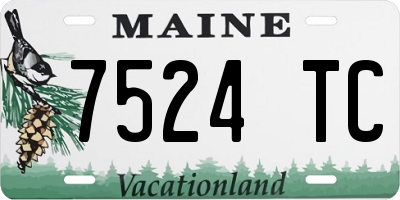 ME license plate 7524TC