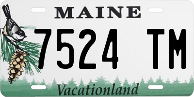 ME license plate 7524TM