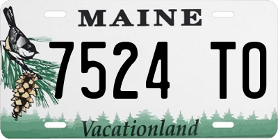 ME license plate 7524TO