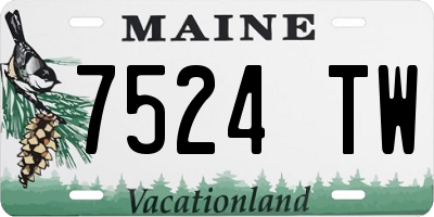 ME license plate 7524TW