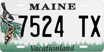 ME license plate 7524TX