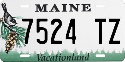 ME license plate 7524TZ