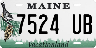 ME license plate 7524UB