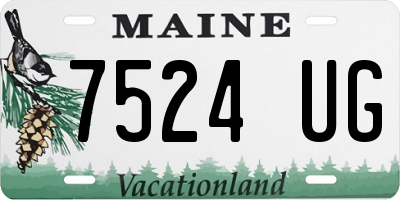 ME license plate 7524UG