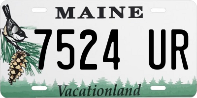 ME license plate 7524UR