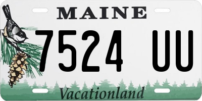 ME license plate 7524UU