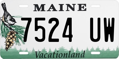 ME license plate 7524UW