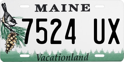 ME license plate 7524UX