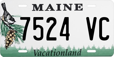 ME license plate 7524VC
