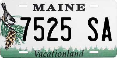 ME license plate 7525SA