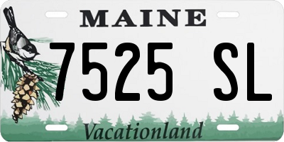 ME license plate 7525SL