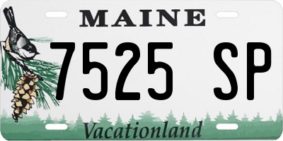 ME license plate 7525SP