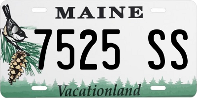 ME license plate 7525SS