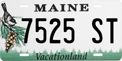 ME license plate 7525ST