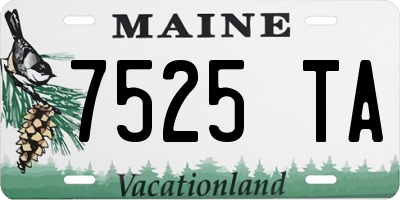 ME license plate 7525TA