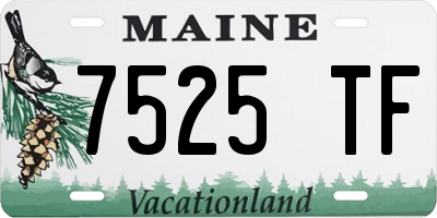 ME license plate 7525TF