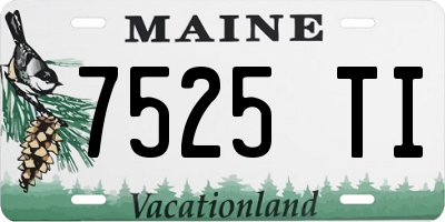 ME license plate 7525TI