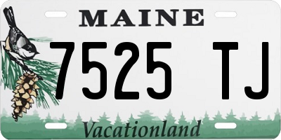 ME license plate 7525TJ