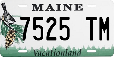 ME license plate 7525TM