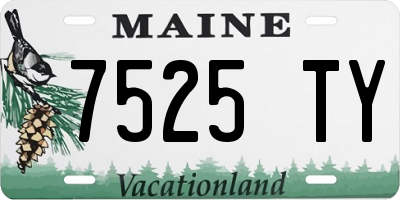 ME license plate 7525TY