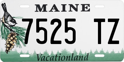 ME license plate 7525TZ