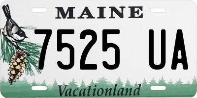 ME license plate 7525UA