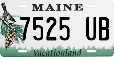 ME license plate 7525UB