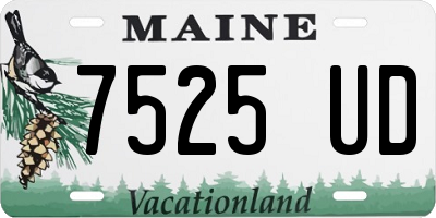 ME license plate 7525UD