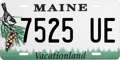 ME license plate 7525UE