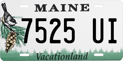 ME license plate 7525UI