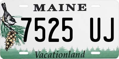 ME license plate 7525UJ