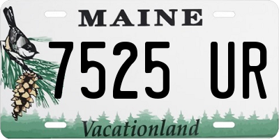 ME license plate 7525UR