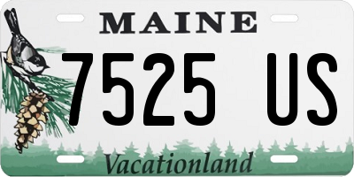 ME license plate 7525US