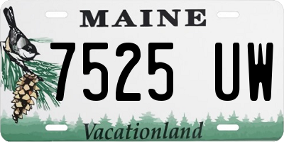 ME license plate 7525UW