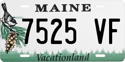 ME license plate 7525VF