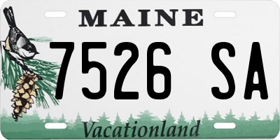ME license plate 7526SA