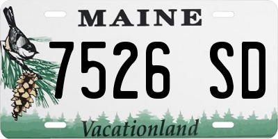 ME license plate 7526SD