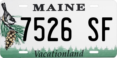 ME license plate 7526SF