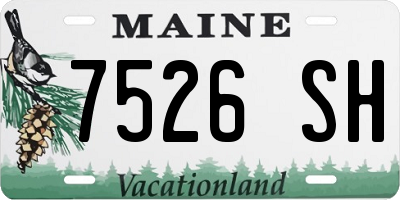 ME license plate 7526SH
