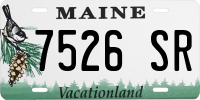 ME license plate 7526SR