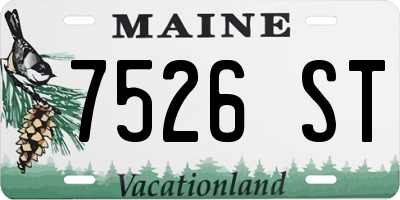 ME license plate 7526ST