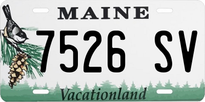 ME license plate 7526SV