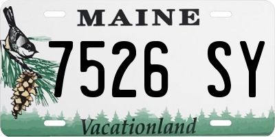 ME license plate 7526SY
