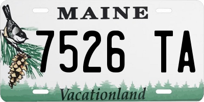 ME license plate 7526TA